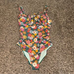 Cupshe Floral One Piece Swimsuit - Multicolor